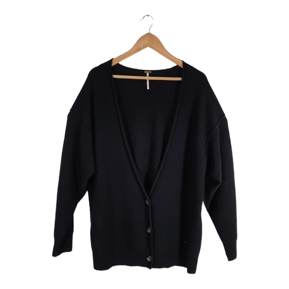 Free People School Boy Cashmere Cardigan Size Large - Picture 3 of 6